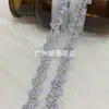 En Stock de Fábrica Adorno de Encaje de Ciempiés Estilo Chanel, Tejido con Hilo Dorado y Plateado Hecho a Mano DIY Accesorios para Cuello y Puño de Ropa