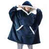 Manta de Franela Gruesa de Color Sólido para Invierno, Manta Perezosa para Hombres y Mujeres, Ropa de Casa de Felpa para Ocio