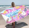 Toalla de Playa de Microfibra de Terciopelo Doble Cara, Secado Rápido Libre de Arena Toalla de Natación Estampada, Múltiples Opciones de Paquete, Impresión Personalizada al por Mayor