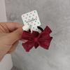 Cuerda para la cabeza de niña bebé, nueva, de primavera y verano, dulce y linda, color vino tinto, mini lazo de hilo de seda, cuerda para el cabello con tendón de goma.