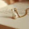 Melhor Venda da Amazon Estilo Simples Série de Animais Fofos Pingente Raposa Aço Inoxidável Acessórios de Joia Ouro 18K
