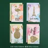 Tarjeta de felicitación dorada con purpurina, estilo minimalista Ins de alta gama, Tarjeta de regalo con mensaje, Tarjeta pequeña en blanco para escribir a mano con sobre
