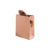 Bolsas de Papel com Corda Grossa de Alta Qualidade Feitas Sob Medida com Logotipo da Empresa para Lojas de Roupas, Hot Stamping Transfronteiriço de Luxo Leve e Personalização com Filme Brilhante