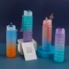 Botella de Agua Deportiva de Gran Capacidad para Exteriores Nueva Color Degradado Taza de Agua de Plástico 800ml Taza Espacial con Escala Venta al por Mayor