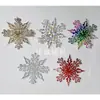 Novo plástico chapeamento quente montagem tridimensional floco de neve pingente de natal diy acessórios de decoração 10/12cm floco de neve