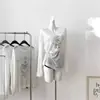 Nueva Camiseta con Estampado Protector Solar para Mujer Verano Estilo Coreano Holgada Estilo Perezoso Versátil Superior Delgada Moderna Blusa para Aire Acondicionado