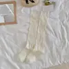 Calcetines de media pantorrilla para mujer estilo Miu, calcetines largos de malla hueca estilo coreano, calcetines apilables versátiles de color liso estilo ballet, calcetines JK adelgazantes