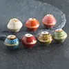 Giroscopio Cerámico Retro Cuentas Sueltas Pulsera Accesorios Flor Esmalte Porcelana Forma Especial Cuentas Material Paquete para Bisutería DIY
