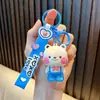 Llavero de Oso Pajarita de Goma Suave de Dibujos Animados Muñeco de Oso Lindo Colgante para Bolso de Coche Máquina de Garra Regalo Pequeño Venta al por Mayor
