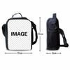 Mochila escolar al por mayor de fábrica de tres piezas DIY estampado completo moda Joker bolsa para comida estuche bandolera