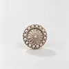 Botões de plástico com strass dourado e prateado para suéteres de tricô, jaquetas, casacos de lã e peças estilo Chanel