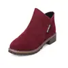 Zapatos para Mujer 2022 Otoño e Invierno Nuevas Botas de Mujer Esmaltadas Botines Botas Martin Británicas para Mujer Moda para Mujer Tacón Grueso Suela Gruesa Botas de Algodón Suela Trbottomy