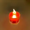 Luz de vela electrónica LED roja transparente lágrimas pequeñas cera de té romántica ins luz de ambiente decorativa decoración navideña regalo