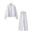 Moda Femenina Europea y Americana Transfronteriza AliExpress INS Estilo Popular Sudadera con Cremallera Estilo Bomber Pantalones de Terciopelo de Cintura Alta