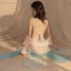Sexy cueca antiga chiffon gaze saia plus size bellyband sexy vento cos hanfu tentação pequeno peito flertando terno