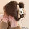 Pinzas para el pelo grandes de otoño e invierno para mujeres con cabello grueso, con un lujoso diseño de felpa, adecuadas para la parte trasera de la cabeza, accesorios para el cabello estilo pinza de tiburón
