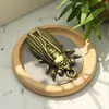 La Cicada Dorada Chapada en Cobre se Hace un Nombre, Colgante de Cicada Dorada Atrae la Fortuna, Adorno de Fortuna, Colgante para Llaves Estilo Chino