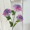 3 Flores Artificiais de Dália para Decoração de Sala de Estar e Mesa de Jantar, Arranjo Floral, Buquê e Arranjo de Flores Decorativo
