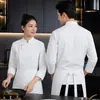 Fivela Dourada Letra Moda Roupa de Trabalho para Chef Masculino Manga Longa Hotel Cozinha de Fundos Preto Inverno Vestuário para Catering Restaurante