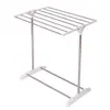 Estante Plegable para Secar Ropa Simple de Alta Venta Transfronteriza, Estante Plegable para Ropa de Interior, Estante Móvil de Pie para Balcón, Acero Inoxidable para Exteriores