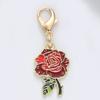 Novo Pingente Chaveiro Íris Floral Fresco Estilo Desenho Animado com Fecho Lagosta de Metal para Acessórios de Bolsa Feminina