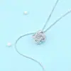 Colar Pingente de Trevo de Quatro Folhas da Sorte com Diamante Novo Europeu e Americano Corrente de Clavícula da Moda Colar da Moda Feminino