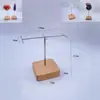 Ejemplar de piedra en bruto de pilar de cristal, soporte de exhibición de piedra ornamental, pieza decorativa con base de metal y madera maciza