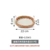 Cesta de almacenamiento de ratán tejida a mano vietnamita para snacks, pan, picnic, cesta de almacenamiento de mesa para sala de estar, cesta de almacenamiento portátil