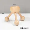 Masajeador de madera para masaje de pies, masajeador de rodillo de mano con mango de honda para masaje y cuidado de la salud de cabeza, hombros, cuello y cintura