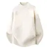 Cardigã de cor sólida, de alta qualidade e ligeiramente oversized para homens, uma peça casual e moderna que combina com tudo, um novo suéter de tricô para outono/inverno