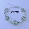 Porta vacío bañado en plata 925 para manualidades, Pulsera de cobre puro hecha a medida, Porta vacío para pulsera bañado en oro blanco, Procesamiento de incrustación de piedras preciosas