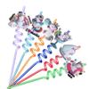 Pajita de Unicornio Pegatina Decorativa para Pajita Suministros para Fiesta Pajita de Bar Niños Americanos Amazon Aliexpress Paquete de Regalo