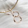 Anillo de Plata de Ley S925 Estilo Coreano Moda Versátil Hermoso Mobius Personalidad Oro Champagne para Mujer