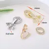 Fecho para Colar Pulseira Corrente de Suéter com Zircônia Pérola Redonda Figura de Oito 18K Dourado Conserva Cor Fecho Final DIY Joias