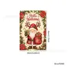 Bandeira de jardim de Natal transfronteiriça, Bandeira pendurada de decoração de quintal do Papai Noel, Tecido de fundo de cortina de porta externa para feriados europeus e americanos