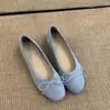 Encuentro Primerizo Temporada Bailarinas Suaves 2026 Primavera Dulce Francesa Hada Dulce Lazo Punta Redonda Zapatos Planos Bajos