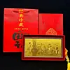2026 Ano do Cavalo Nota de Ouro Cem Yuan Folha de Ouro Nota Comemorativa Cápsula Acrílica Envelope Vermelho Banco de Seguros Presente de Festival