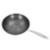 Wok Doméstico de Acero Inoxidable Doble Cara con Textura de Panal Sin Recubrimiento Antiadherente Tapa de Vidrio con Soporte Menos Humo Olla de Regalo