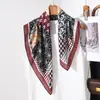 Bufanda Cuadrada de Lujo con Patrón de Espiga para Mujer, Bufanda de Seda Suave y Amigable con la Piel, Adecuada para Todas las Estaciones, Bufanda Decorativa Sencilla y Elegante para el Cuello y Chal