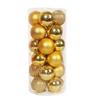Decoração de Natal 3/4/6/8cm Pacote com 24 Bolas de Natal Enfeites de Natal Bola Balde Brilhante Bola de Plástico Galvanizado