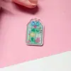 Yushou Acrílico Llavero Creativo Doble Cara Texto Modo Buena Suerte Suave y Deseoso Colgante Acrílico con Forma Especial Venta al por Mayor