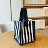 Bolso de Lona a Cuadros Estilo Coreano, Minibolso de Mano, Bolso Cuadrado Pequeño, Bolso Simple de Almacenamiento para Salidas, Lonchera Simple, Simplicidad Urbana