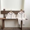Mono de otoño coreano nuevo para bebé para niños y niñas, traje de punto estilo western para bebé para salir, abrigo con bolsa para pañales, abrigo versátil