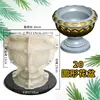 Molde redondo de cemento para maceta de estilo europeo, grande, con patrón de acero plástico, molde de maceta de plástico, rejuntado de base para planta en maceta, casero