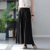Pantalones Falda Versátiles, Frescos, Delgados y Fluidos Hechos a Mano para Mujer, Verano 2026, Pantalones de Pierna Ancha de Seda de Cobre y Amoníaco