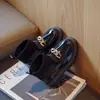 Nuevo Estilo Otoño Zapatos de Mujer Sin Cordones Piel Genuina Suela Gruesa Mocasines Estilo Británico Pequeños Zapatos de Cuero Cuero Negro Zapatos Individuales Tacón Grueso