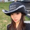 Borde deshilachado Moda de mezclilla Sombrero de montaña para mujer Primavera y verano Nuevo estudiante Viaje que estiliza la cara Sombrero de sol pequeño Sombrero de playa de ala grande para mujer