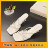 Sandalias de Tacón Alto Estilo Francés 2025, Sandalias de Hada, Nuevo Modelo de Verano, Para Exteriores, Sandalias de Tacón de Aguja de Moda con Tira para el Dedo del Pie