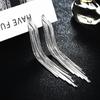 Minimalismo Versátil Brincos de Tassel Longo Temperamento Feminino Corrente de Metal Estilo Retrô Europeu e Americano Brincos Versáteis