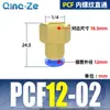 Conector Rápido PCF Resistente à Corrosão e ao Desgaste Rosca Interna Passante Pcf4-M5 Pcf6-01/02